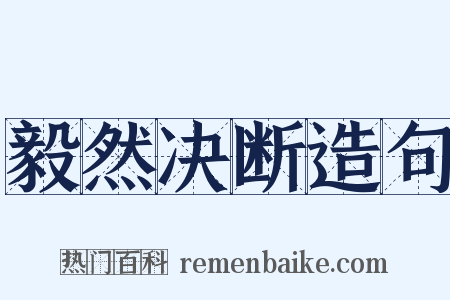 毅然决断造句是什么意思的图片